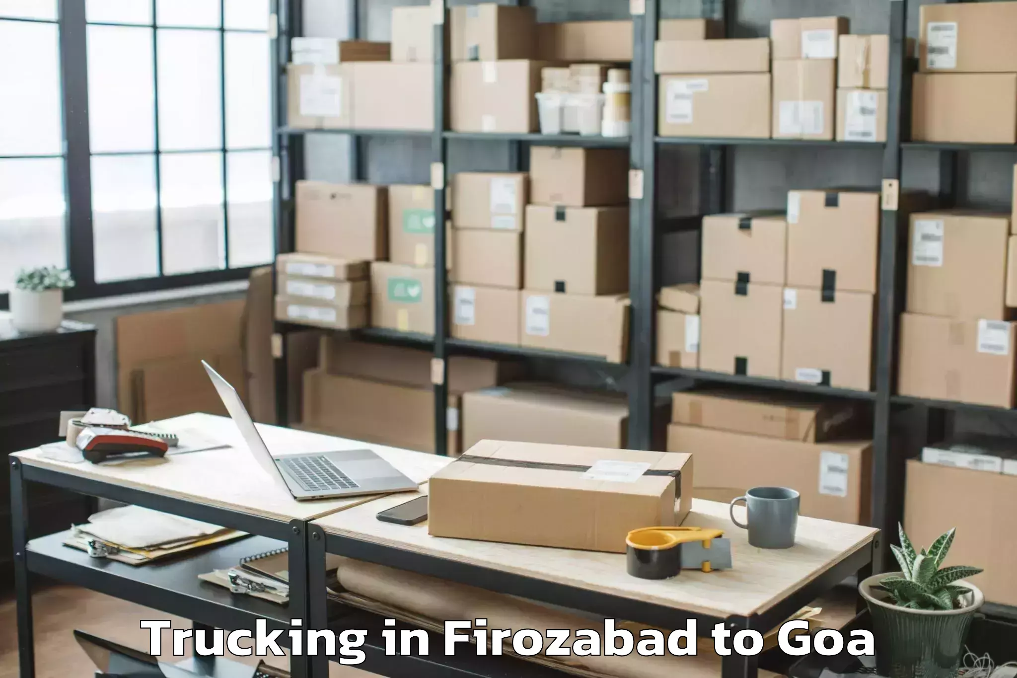 Hassle-Free Firozabad to Cavelossim Trucking